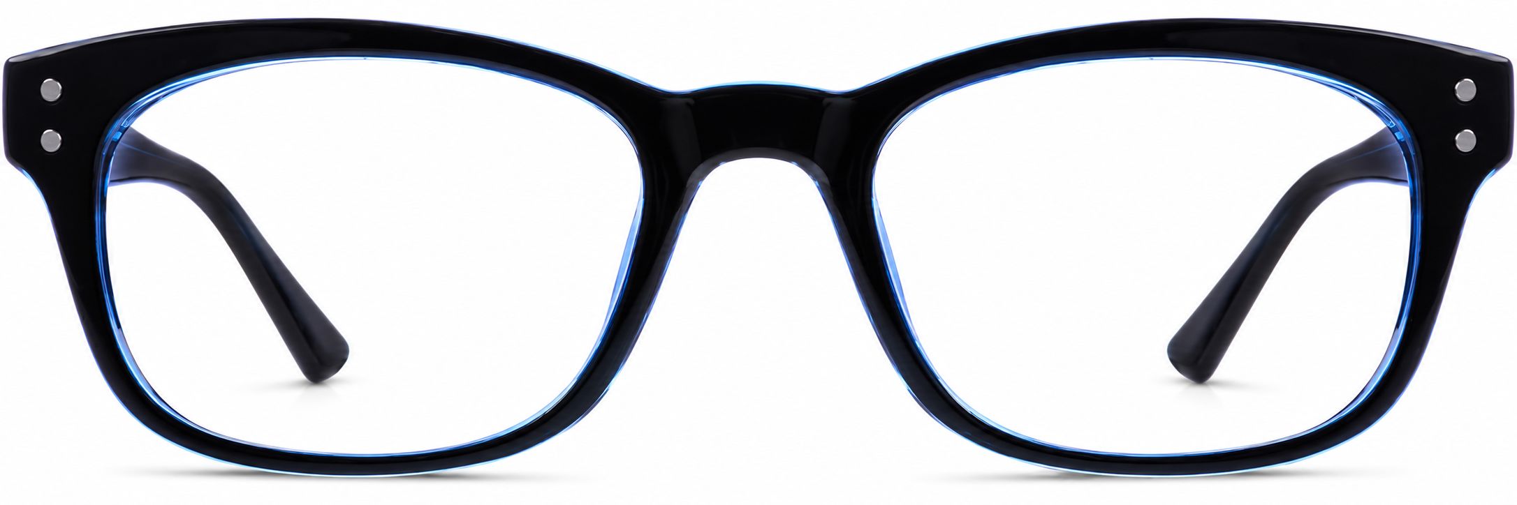 Black/Blue Rectangle Glasses · Black/Blue · reference