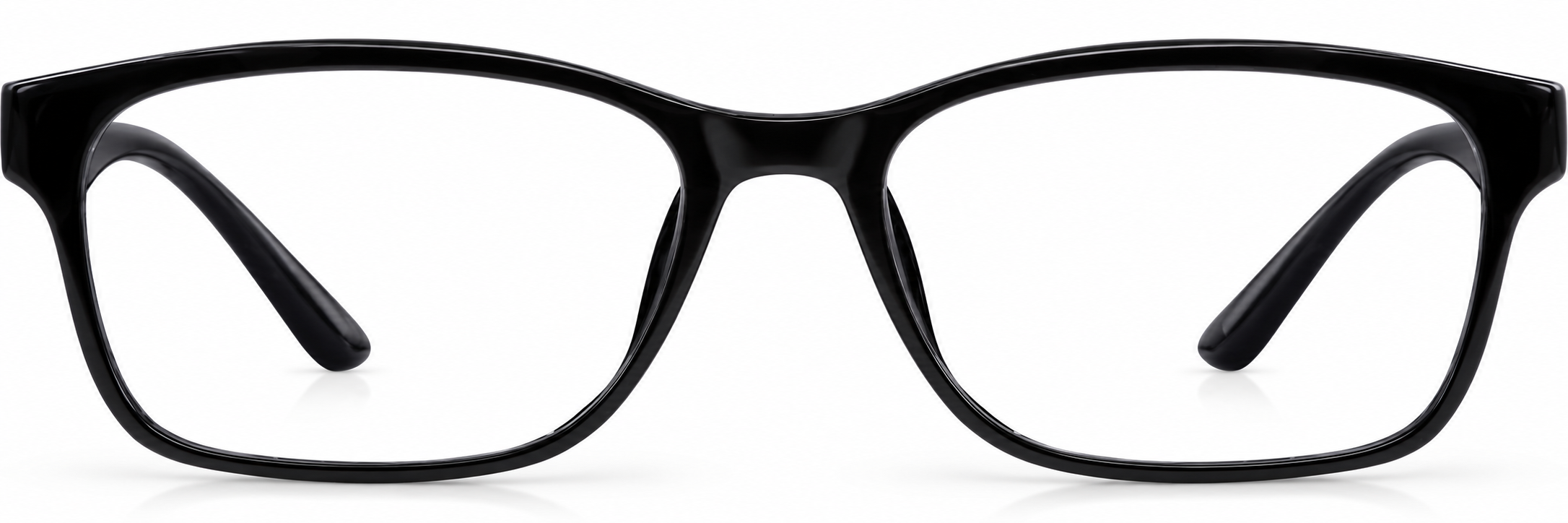 Black Rectangle Glasses · Black · reference