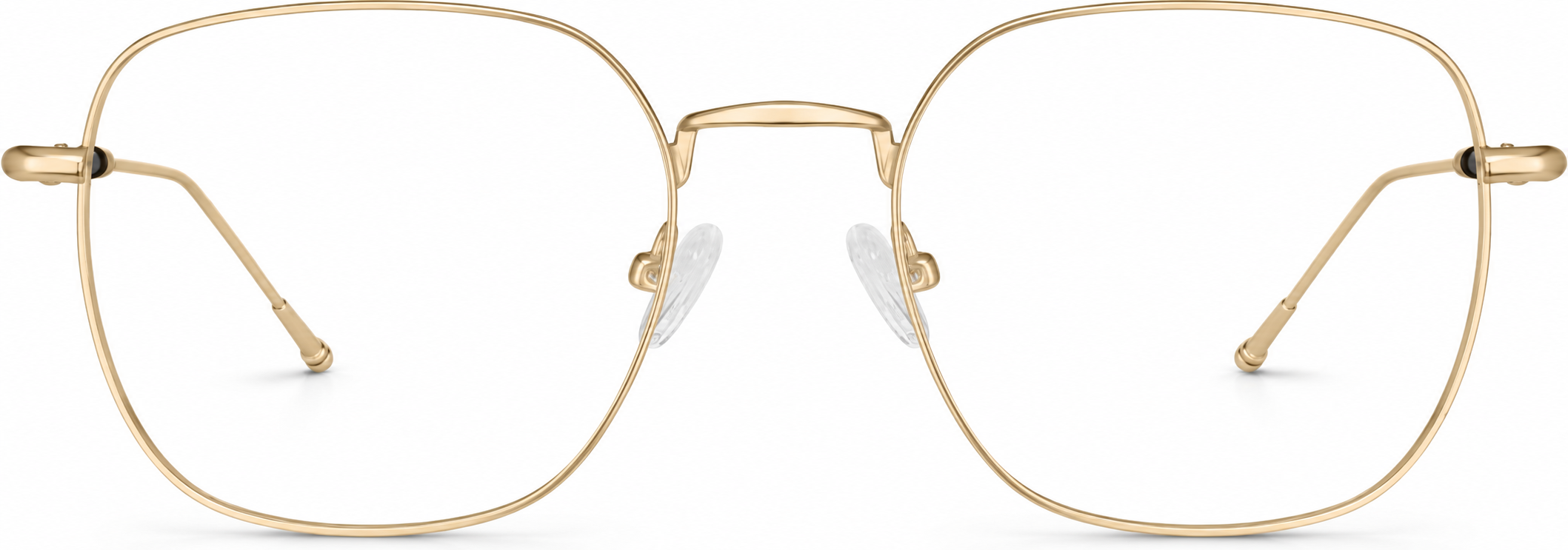 Gold Square Glasses · Gold · reference