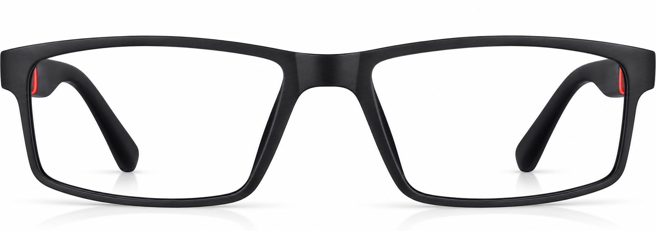 Black Rectangle Glasses · Black · reference