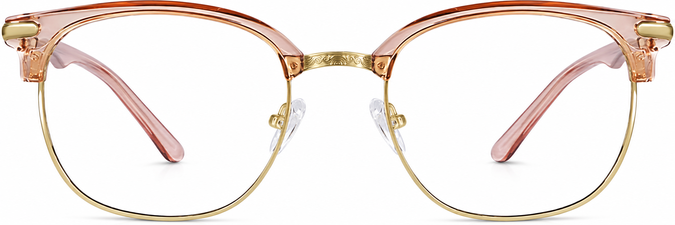 Brown Browline Glasses · Brown · front