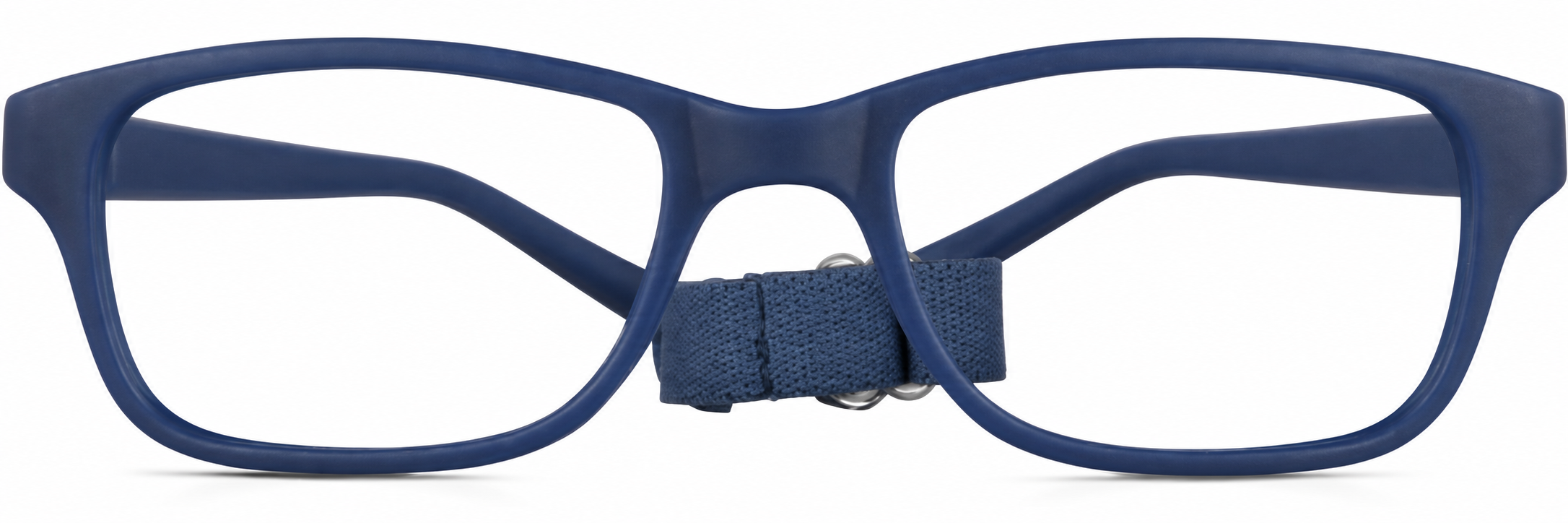 Navy Kids’ Flexible Rectangle Glasses · Navy · front
