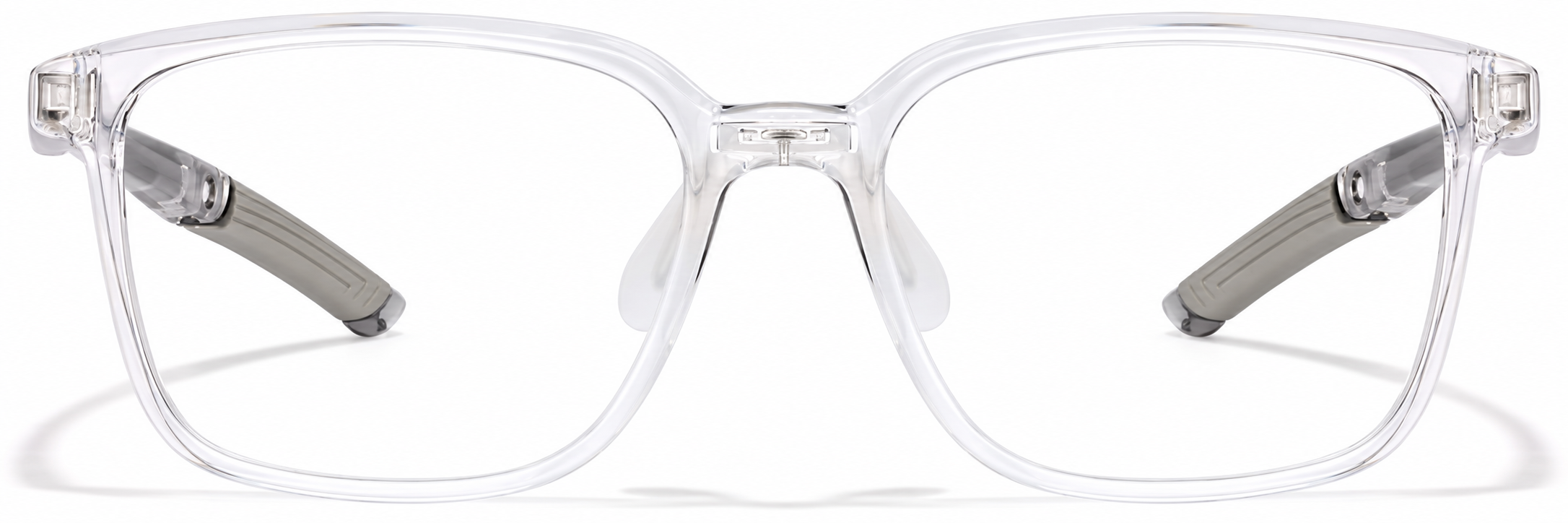 Clear Rectangle Sports Glasses · Clear · front