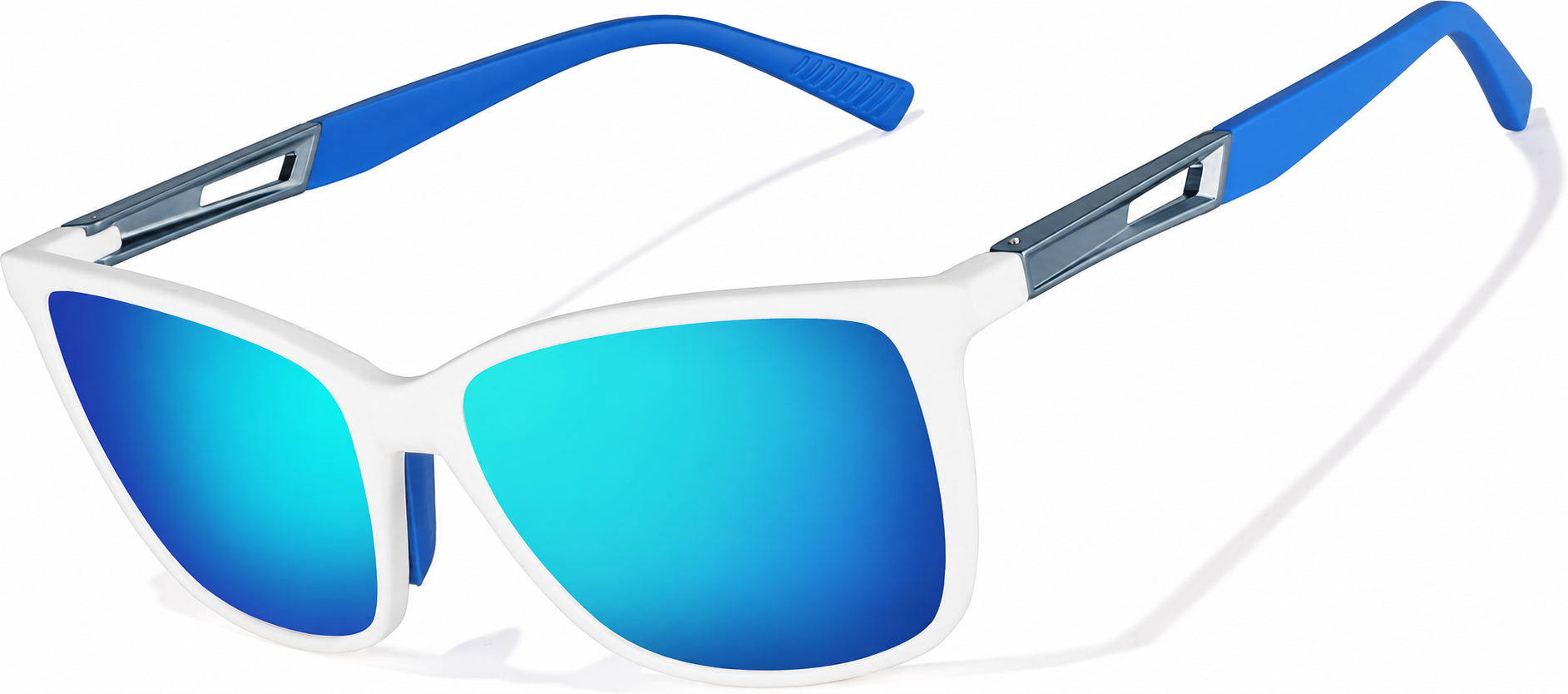 Square Sports Sunglasses · White · reference