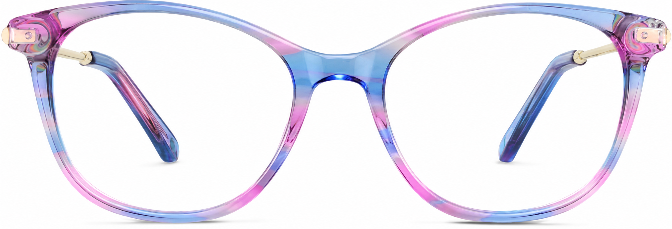 Pink/Blue Kids' Square Glasses · Pink/Blue · reference