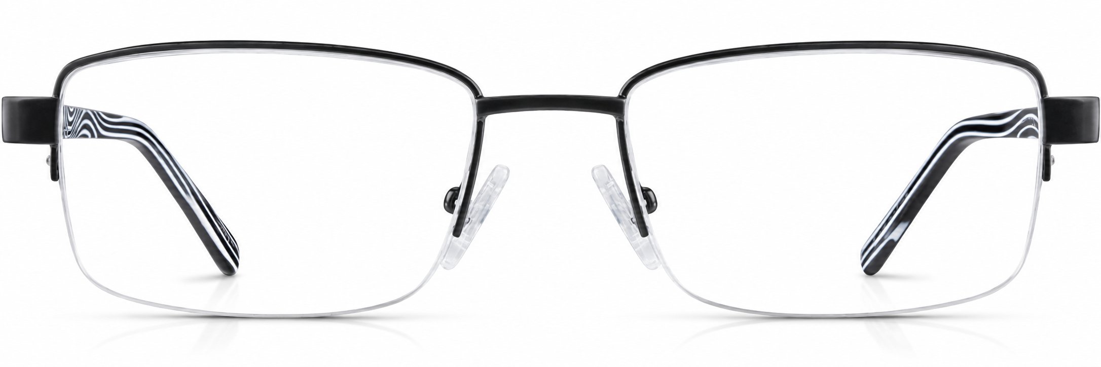 Black Rectangle Glasses · Black · reference
