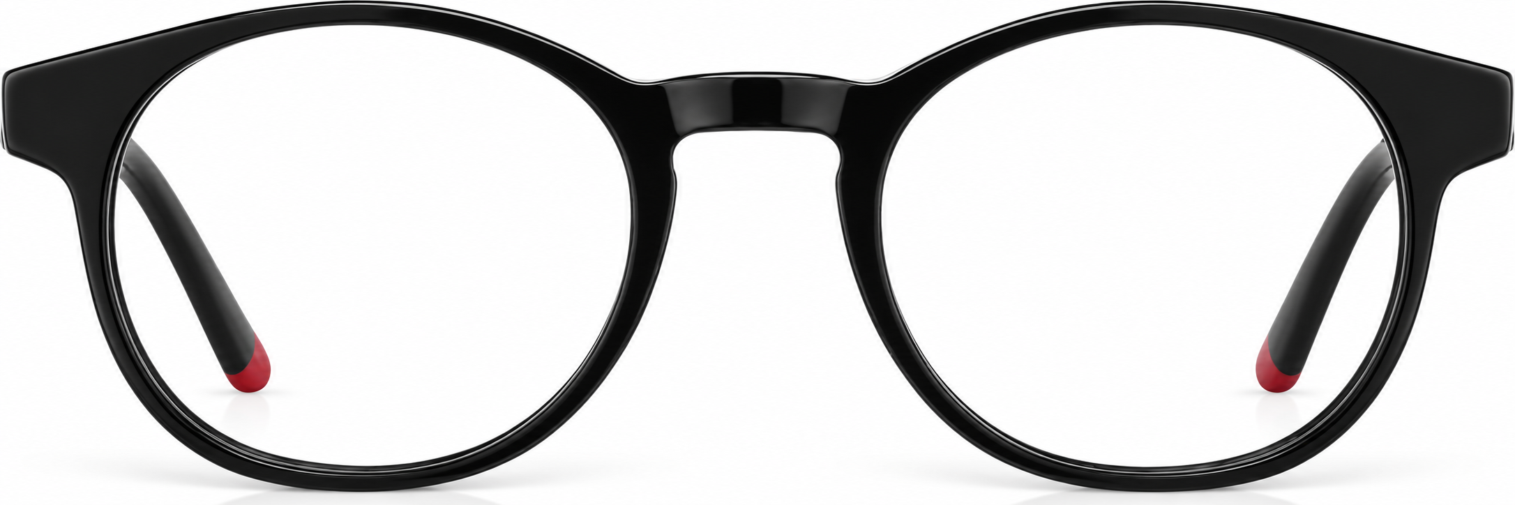 Black Kids' Round Glasses · Black · reference