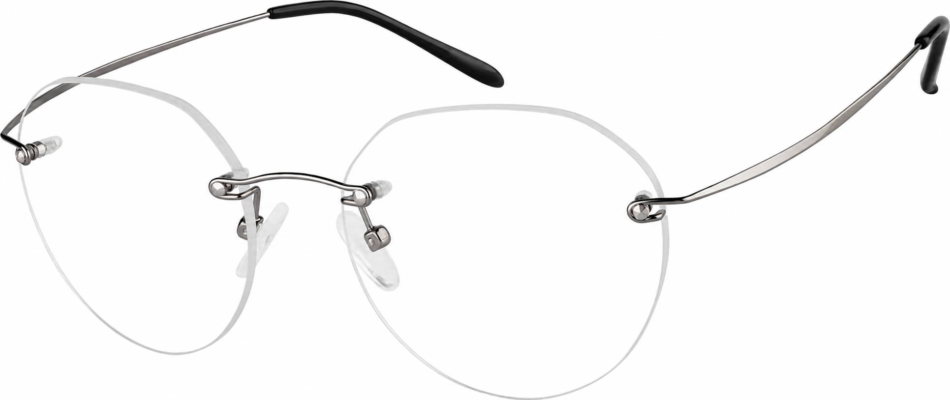 Gray Customizable Rimless Glasses · Gray · reference