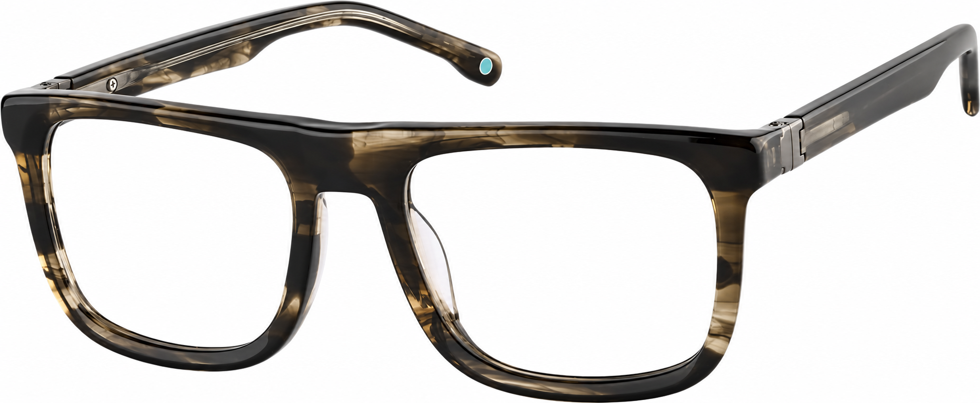 Brown Rectangle Glasses · Brown · reference