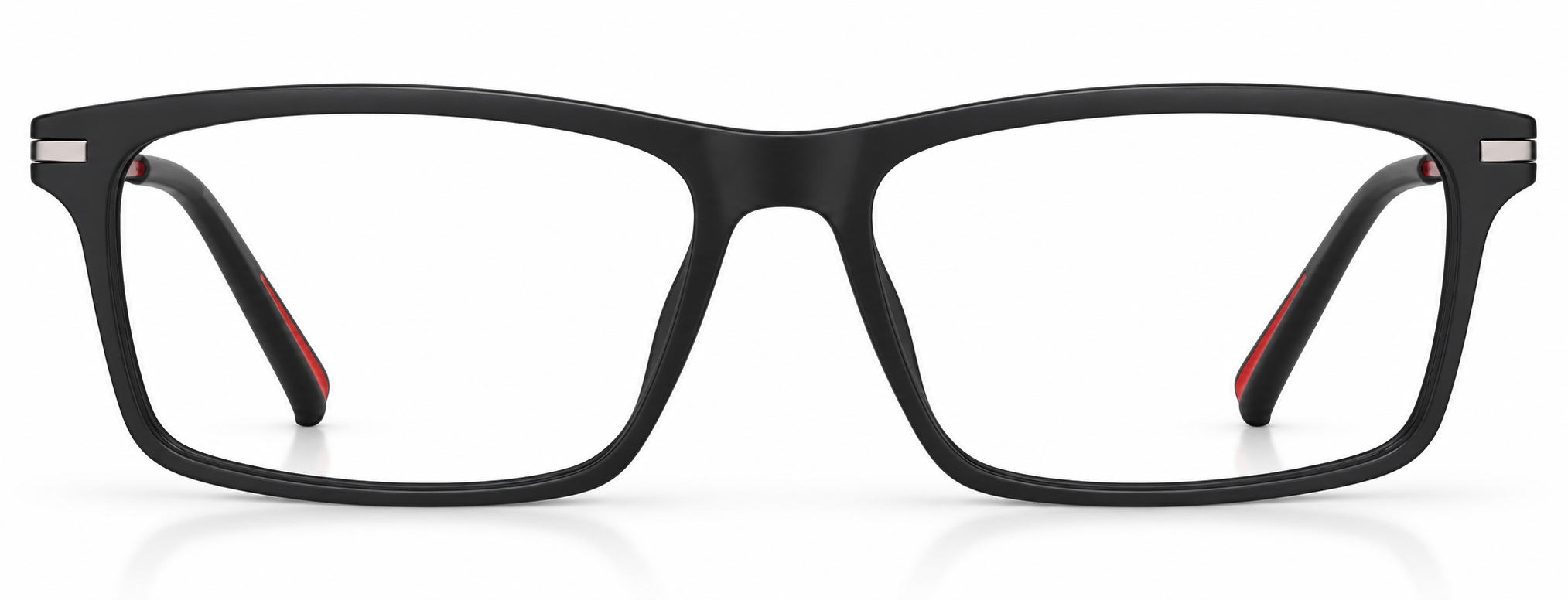 Black Rectangle Glasses · Black · reference