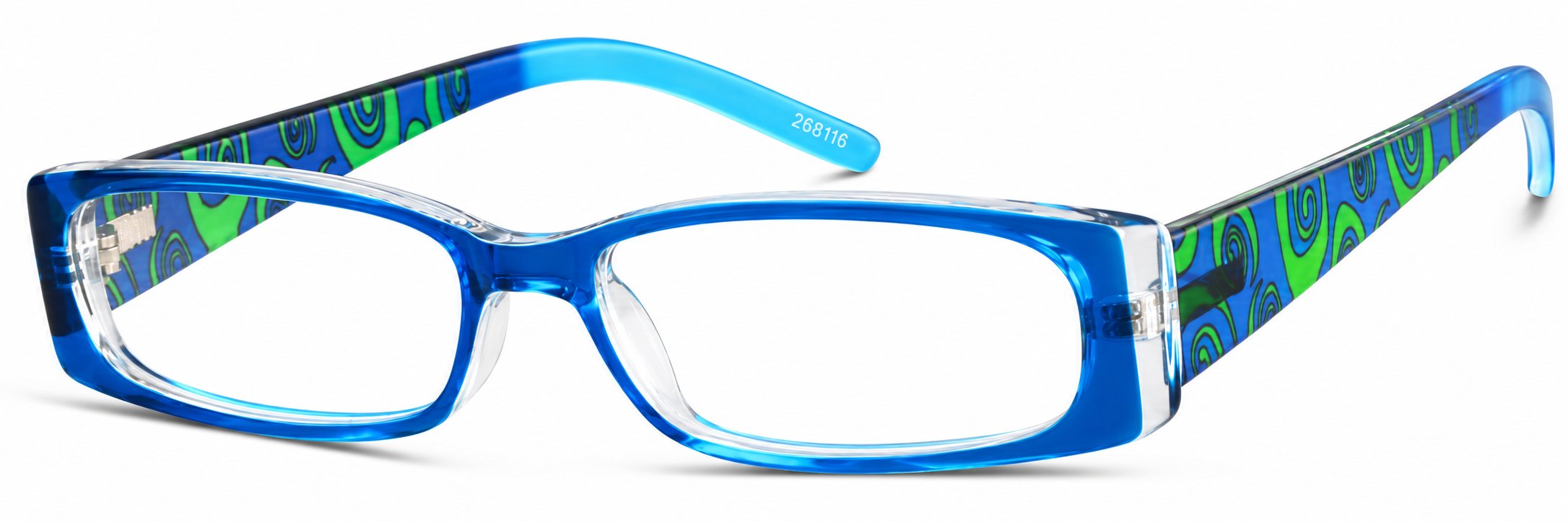 Blue Rectangle Glasses · Blue · reference