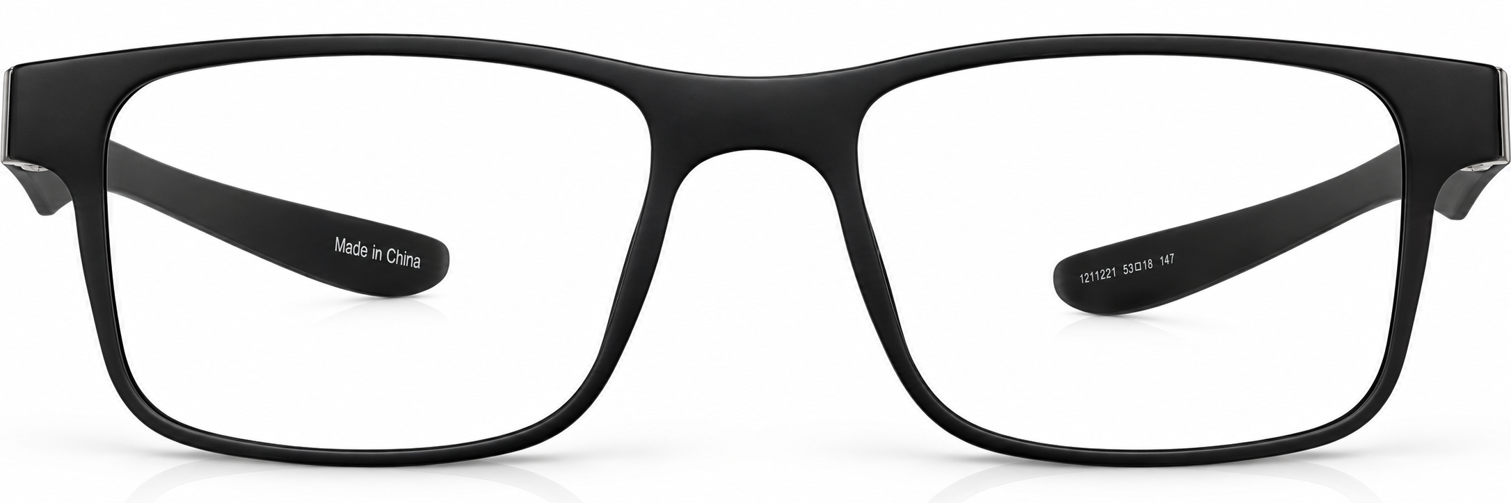 Black OptiFlex® Rectangle Glasses · Black · reference