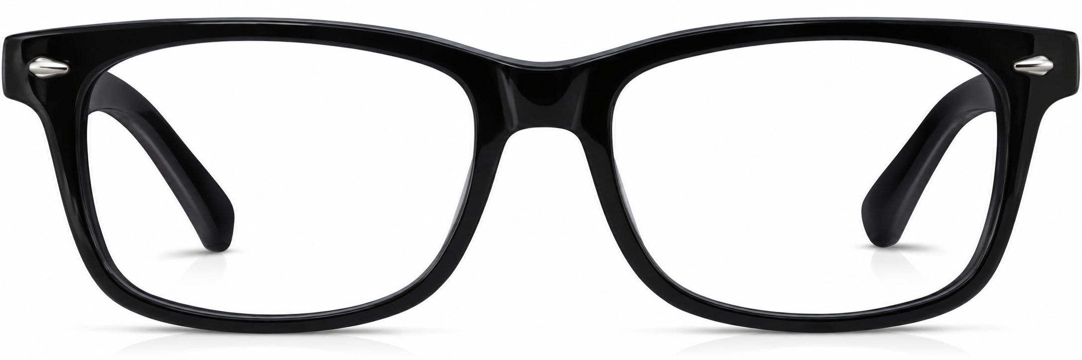 Black Rectangle Glasses · Black · reference