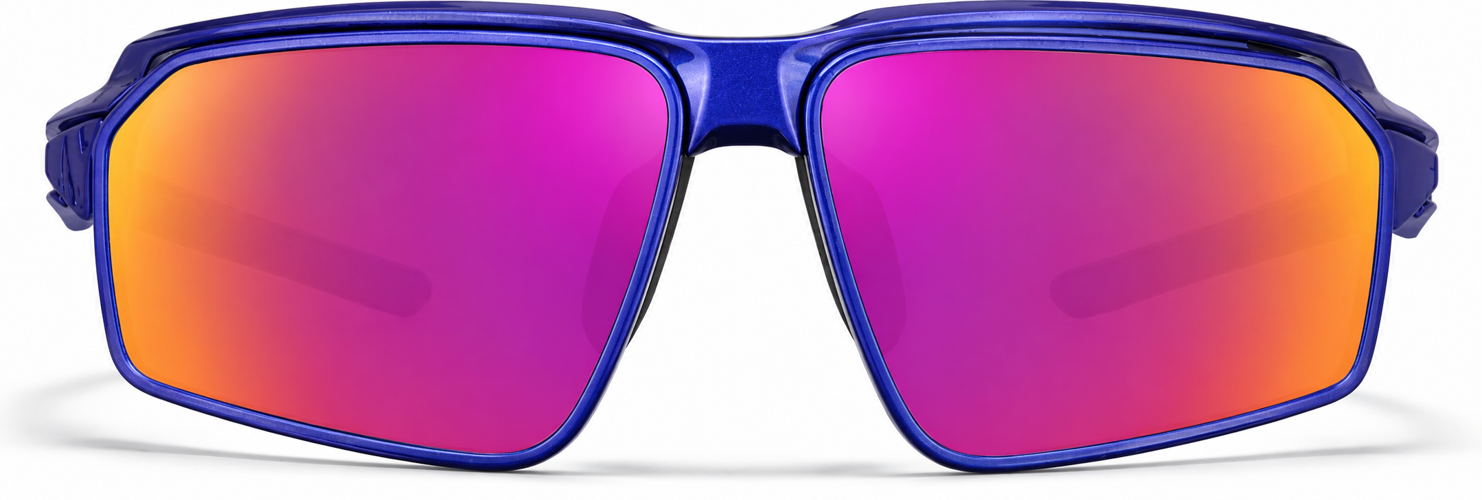Blue with Rose Gold Mirror Active Wrap-Around Sunglasses · Blue with Rose Gold Mirror · reference
