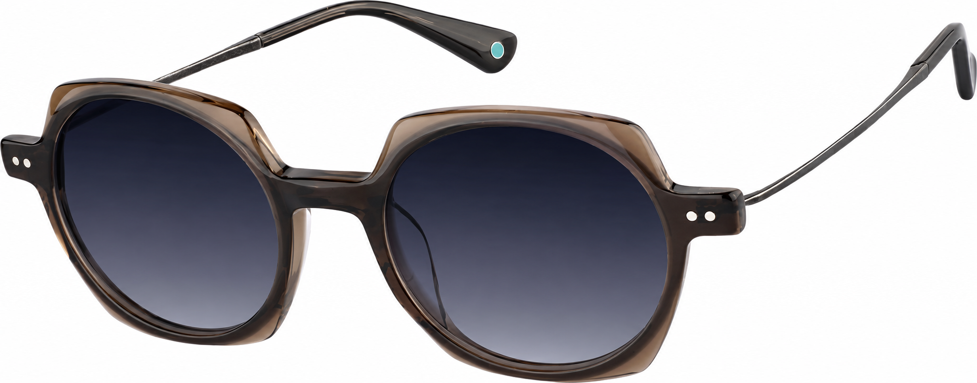 Premium Round Sunglasses · Brown · reference