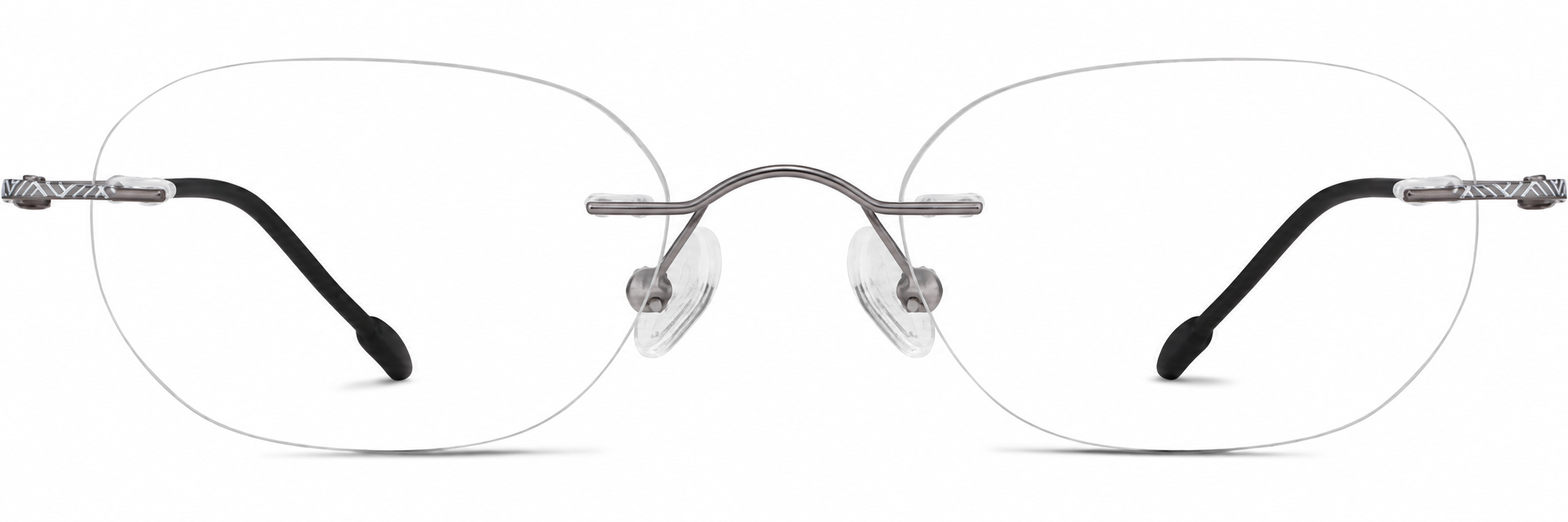 Gray Customizable Titanium Rimless Glasses · Gray · reference