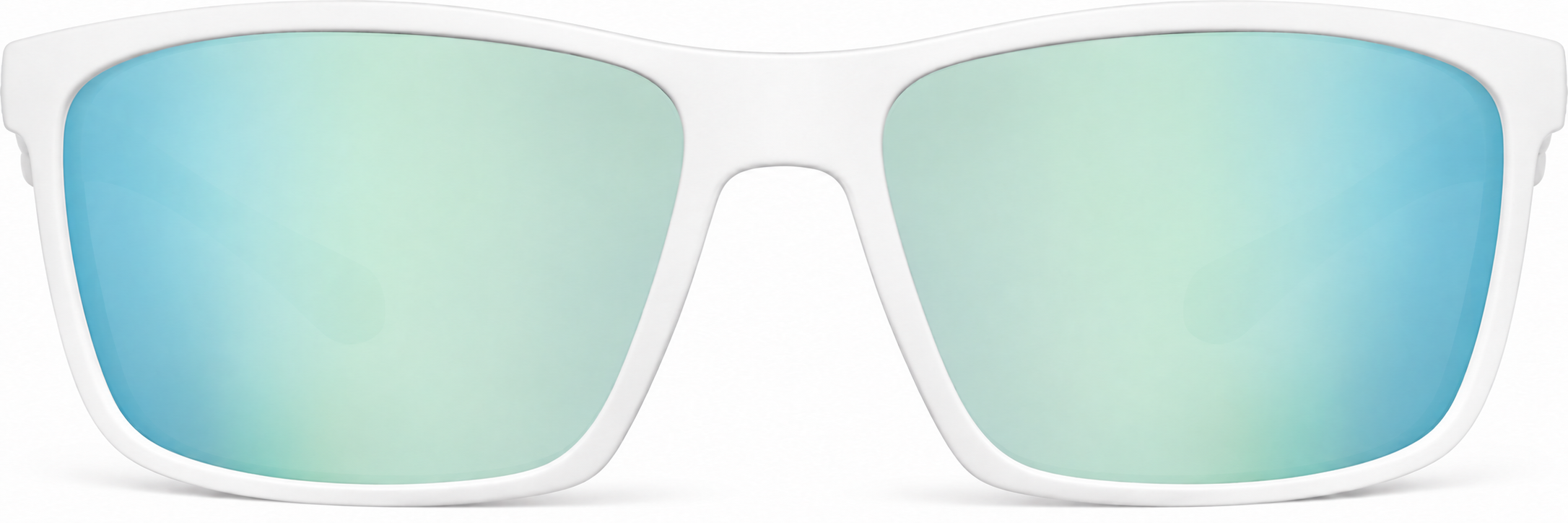 White Rectangle Sunglasses · White · reference