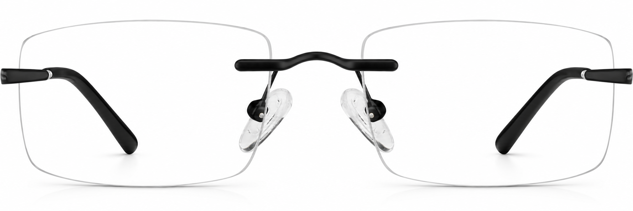 Black Customizable Rimless Glasses · Black · reference