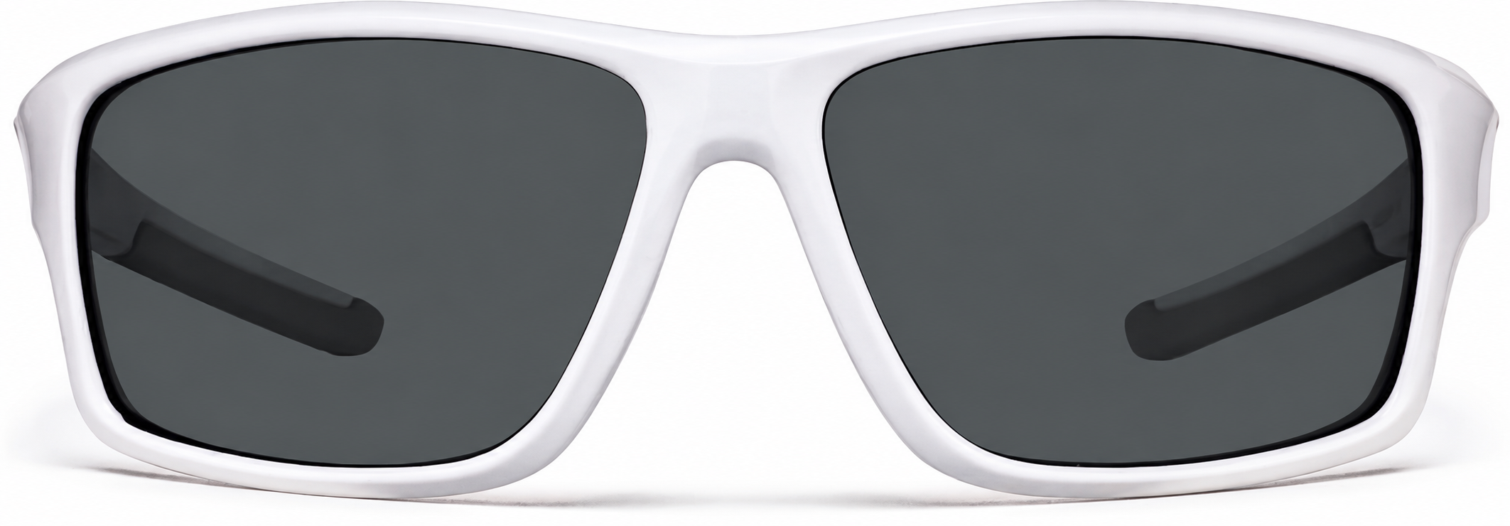 White with Gray Lens Square Sunglasses · White with Gray Lens · reference