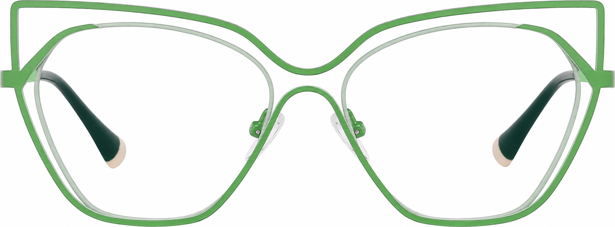 Green Cat Eye Glasses · Green · reference