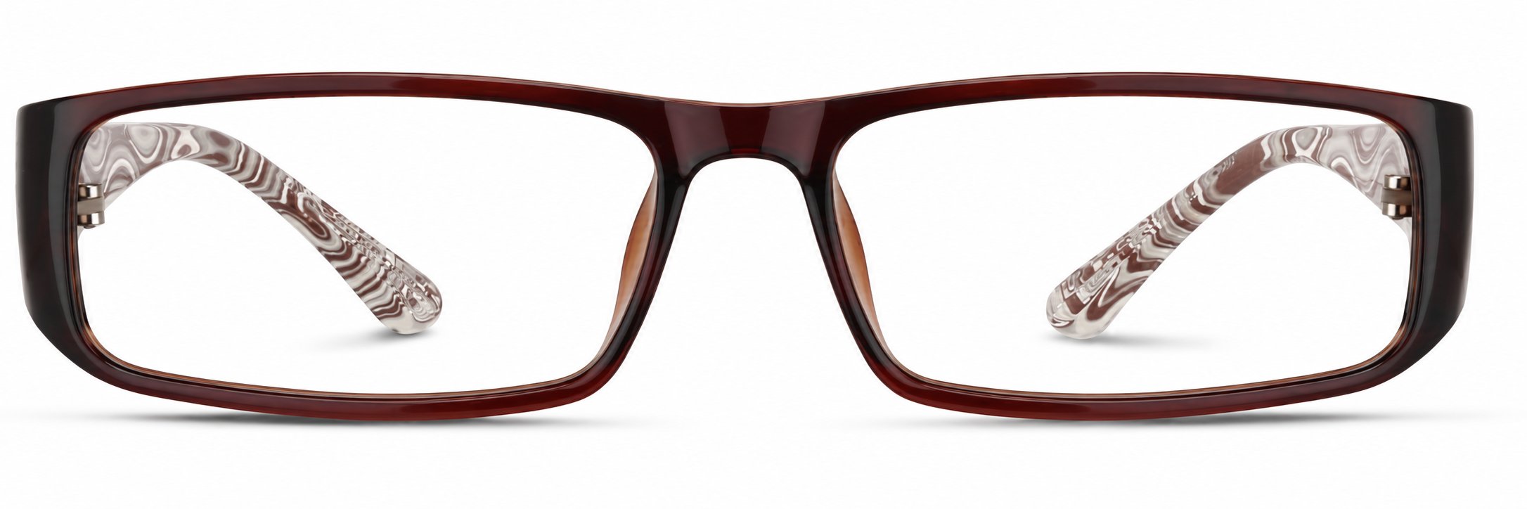Brown Rectangle Glasses · Brown · reference