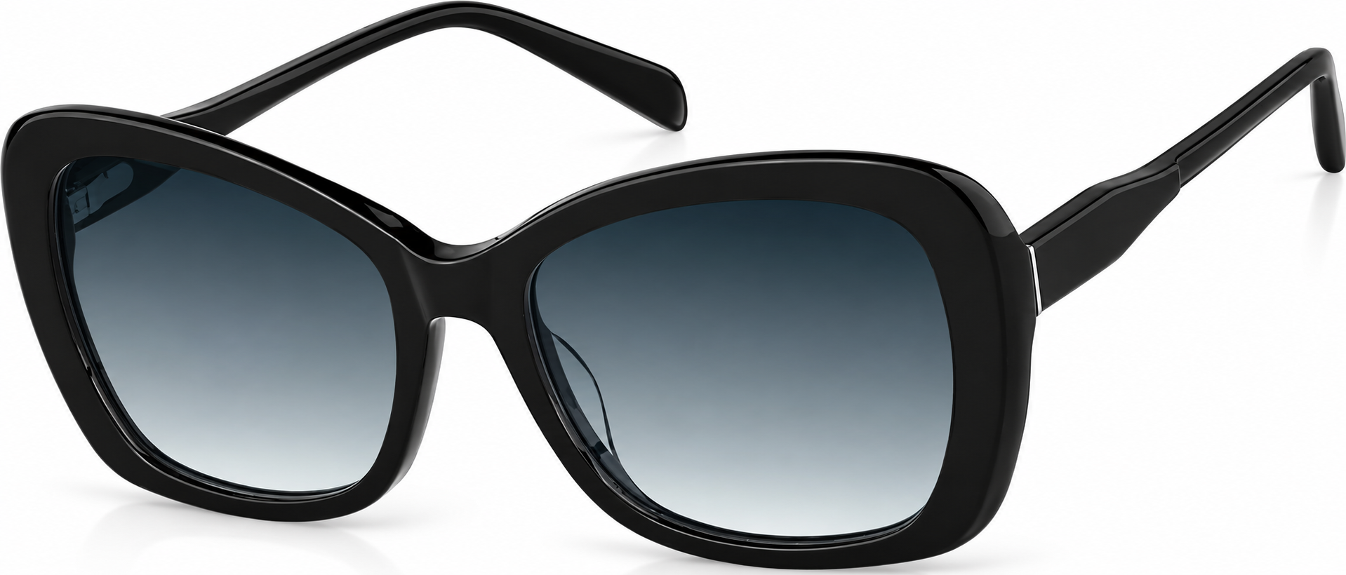 Black Cat-Eye Sunglasses · Black · reference