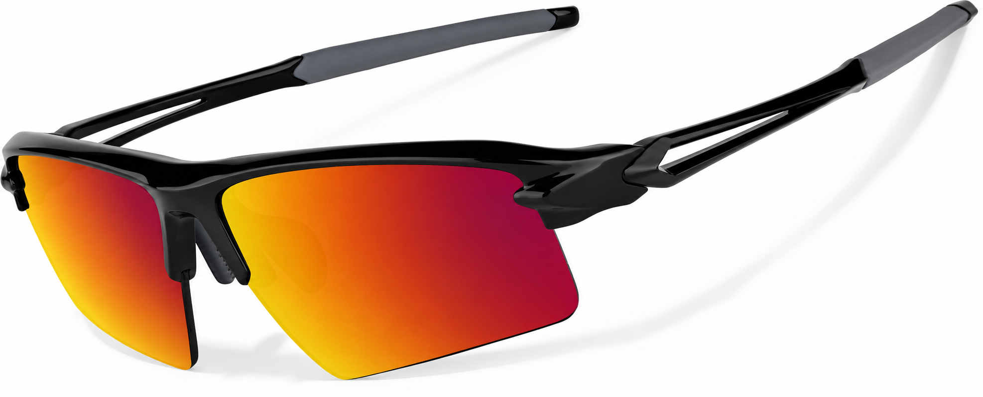 Wrap-Around Sports Sunglasses · Black · reference