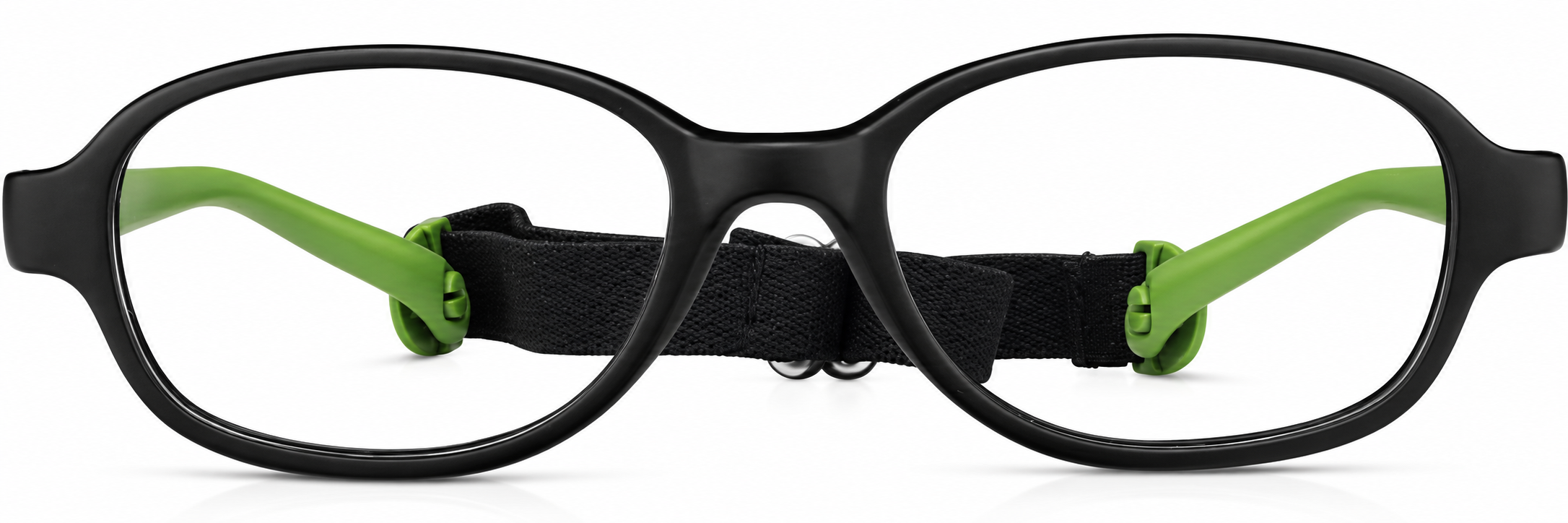 Black Kids' Flexible Oval Glasses · Black · reference
