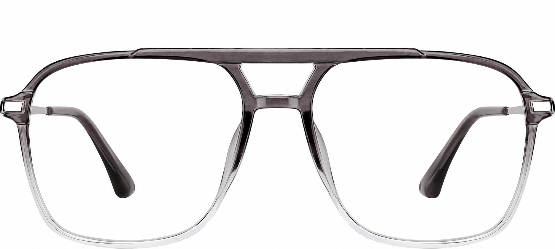 Grey Mixed Material Aviator Glasses · Grey · reference