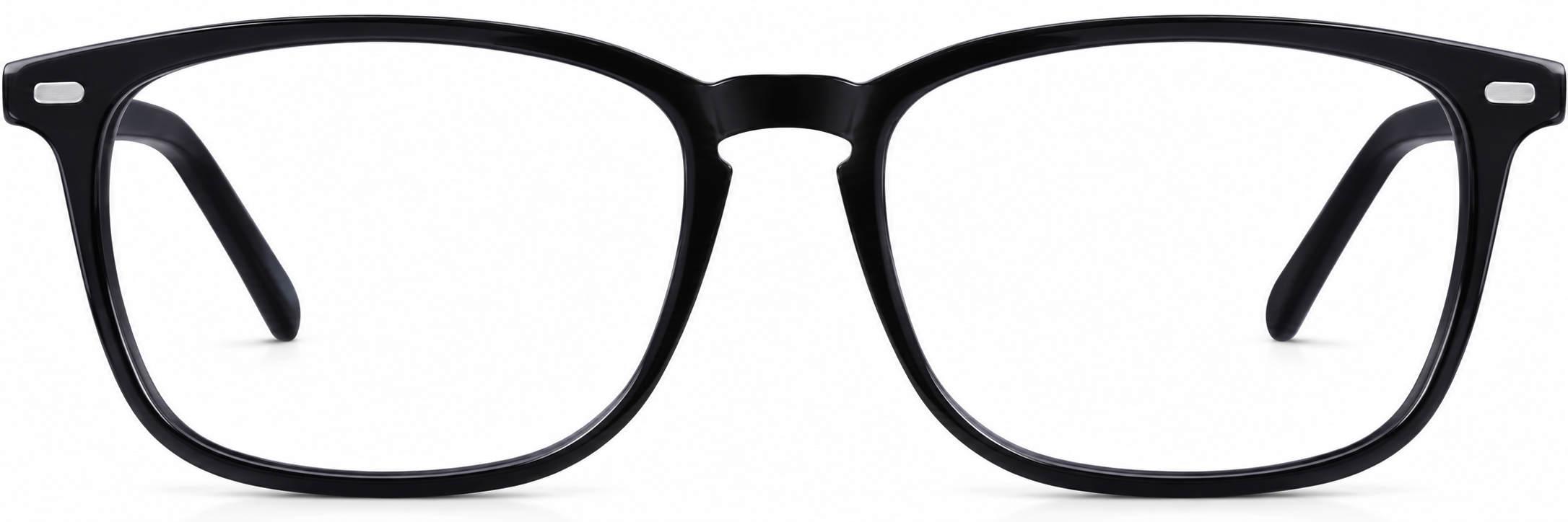 Black Rectangle Glasses · Black · reference