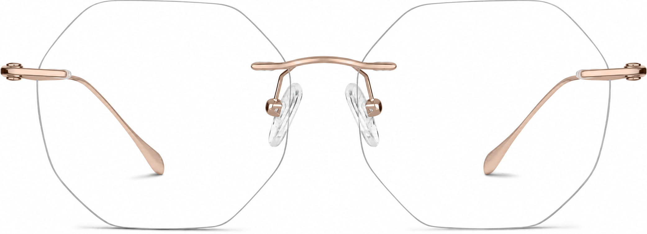 Rose Gold Customizable Rimless Glasses · Rose Gold · reference