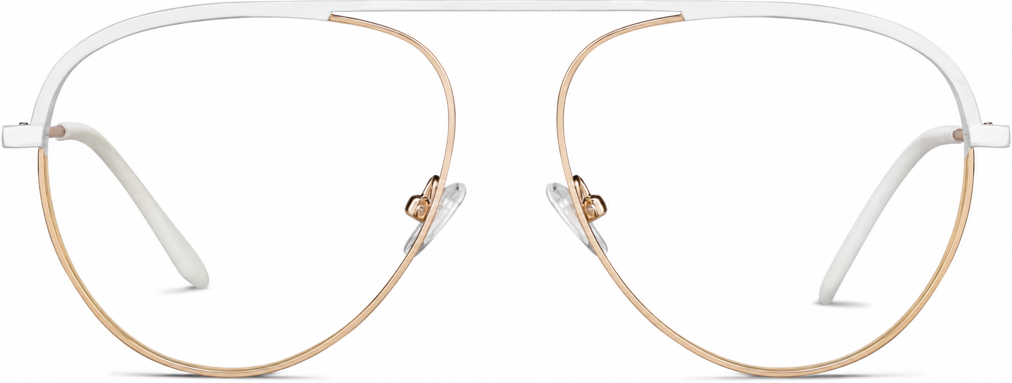 White Aviator Glasses · White · reference