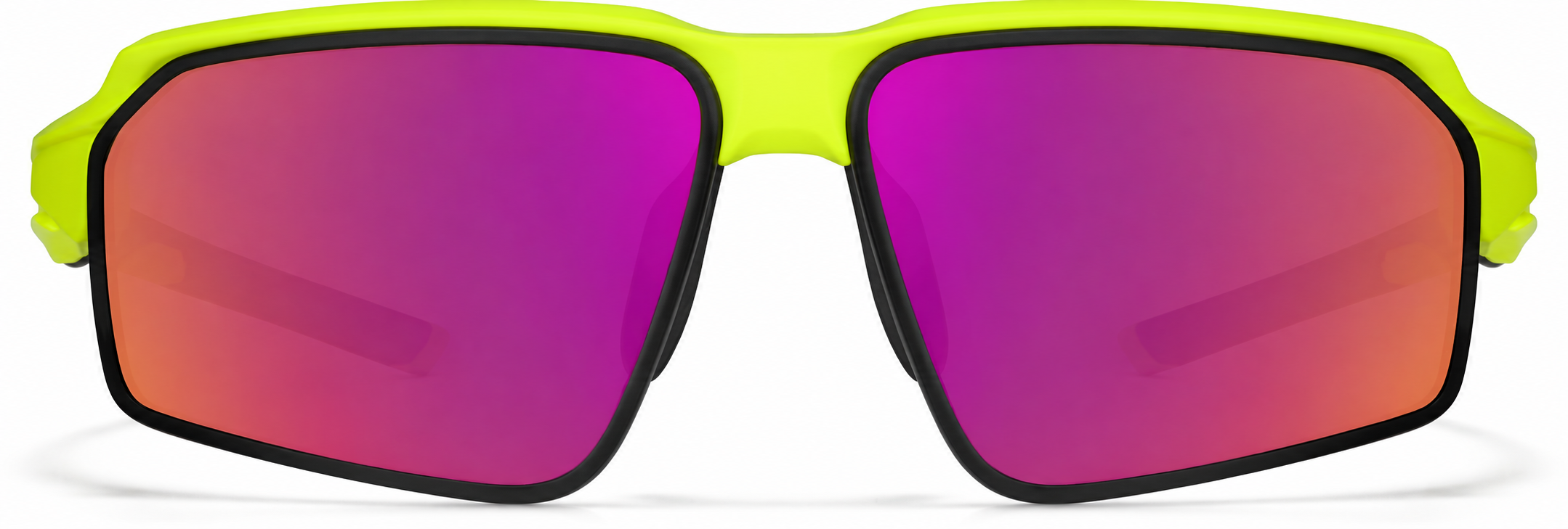 Yellow with Rose Gold Mirror Active Wrap-Around Sunglasses · Yellow with Rose Gold Mirror · reference