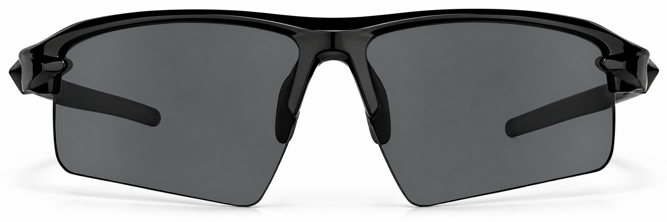 Black with Gray Lenses Wrap-Around Sports Sunglasses · Black with Gray Lenses · reference