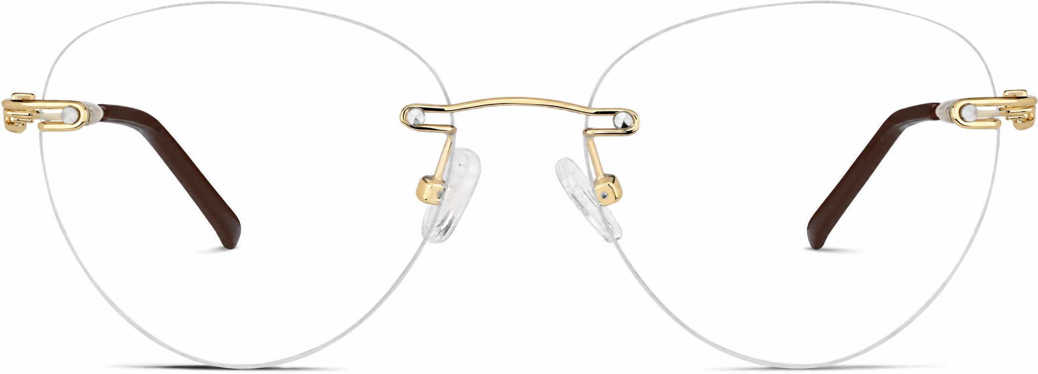 Gold Customizable Rimless Glasses · Gold · reference