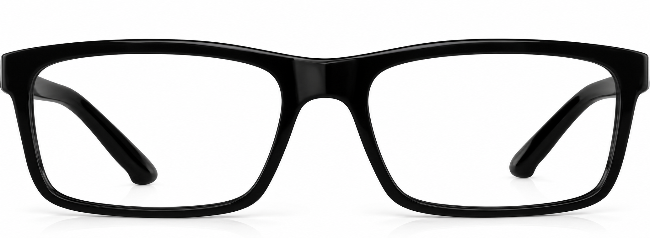 Black Rectangle Glasses · Black · reference