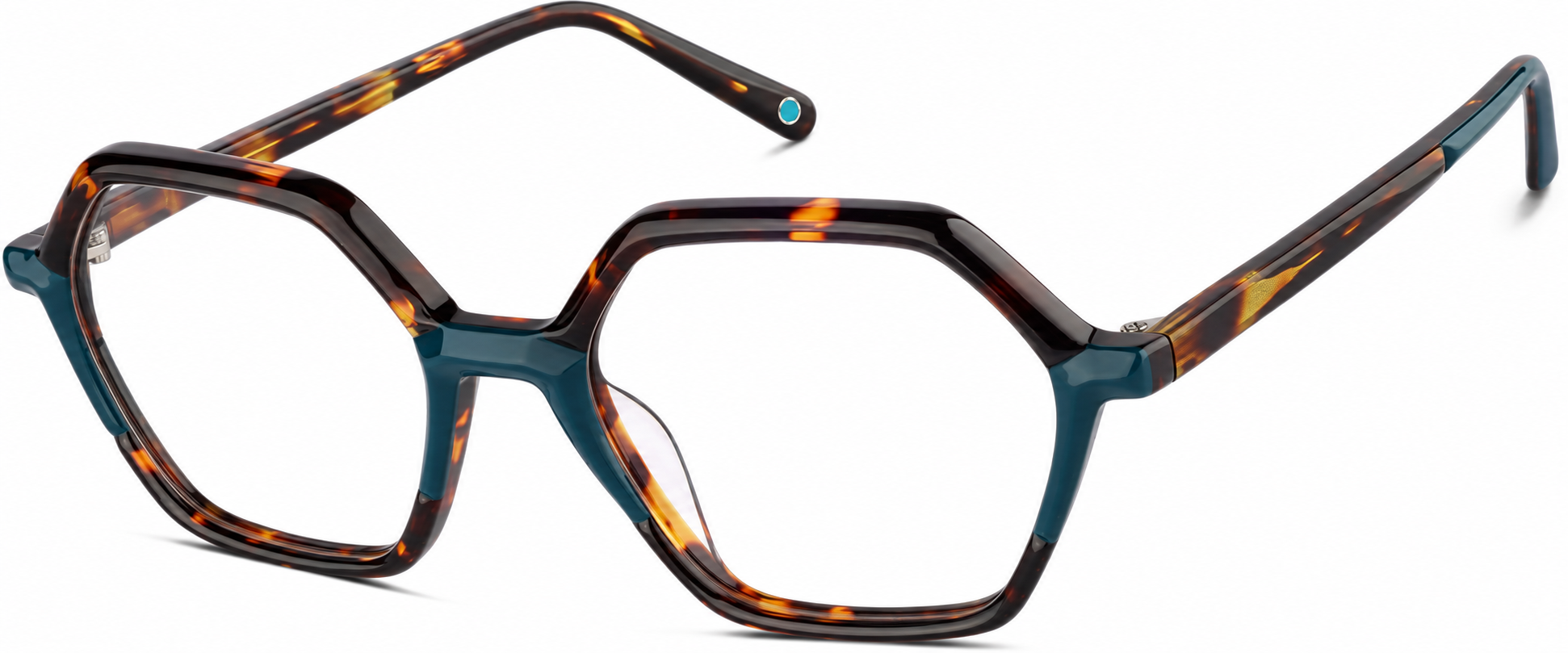Blue Premium Geometric Glasses · Blue · reference