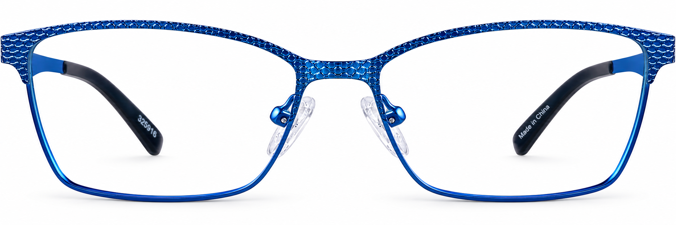 Blue Rectangle Glasses · Blue · reference