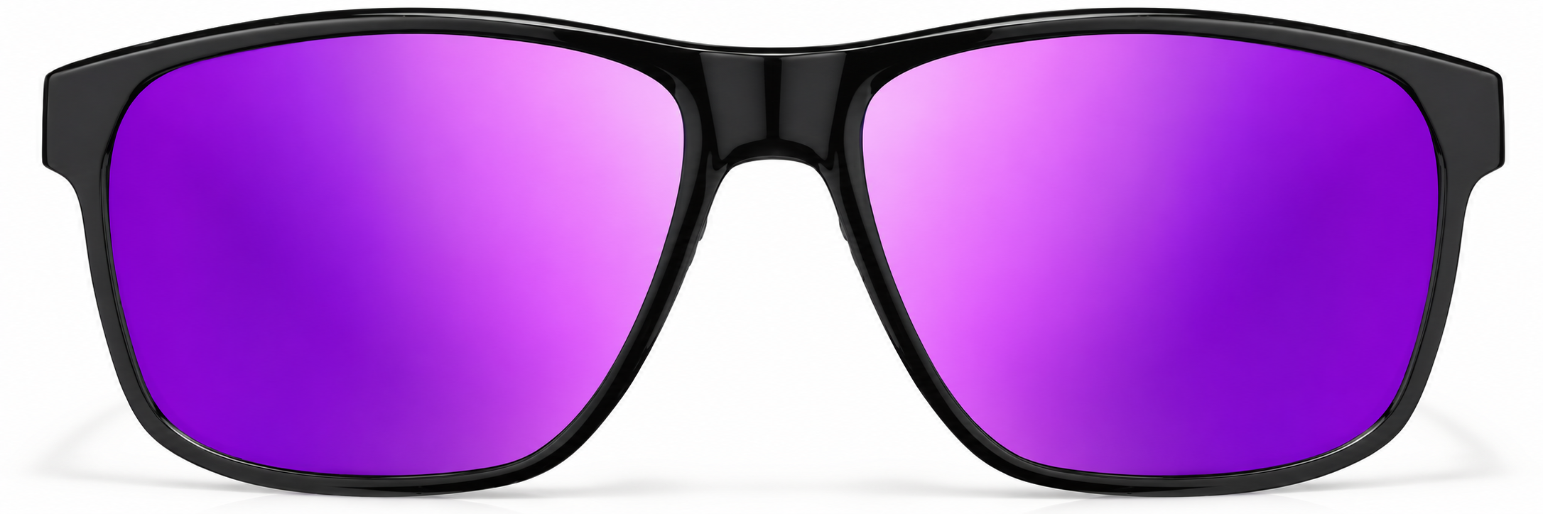 Black with Purple Mirror Rectangle Sports Sunglasses · Black with Purple Mirror · reference