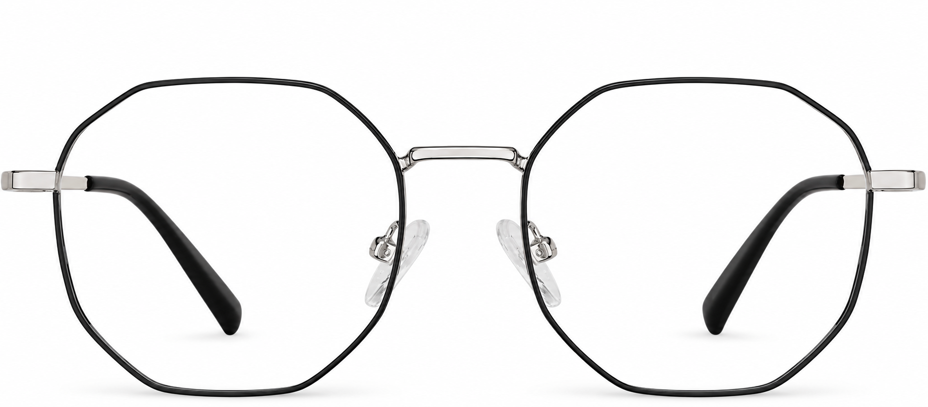 Silver Geometric Glasses · Silver · reference