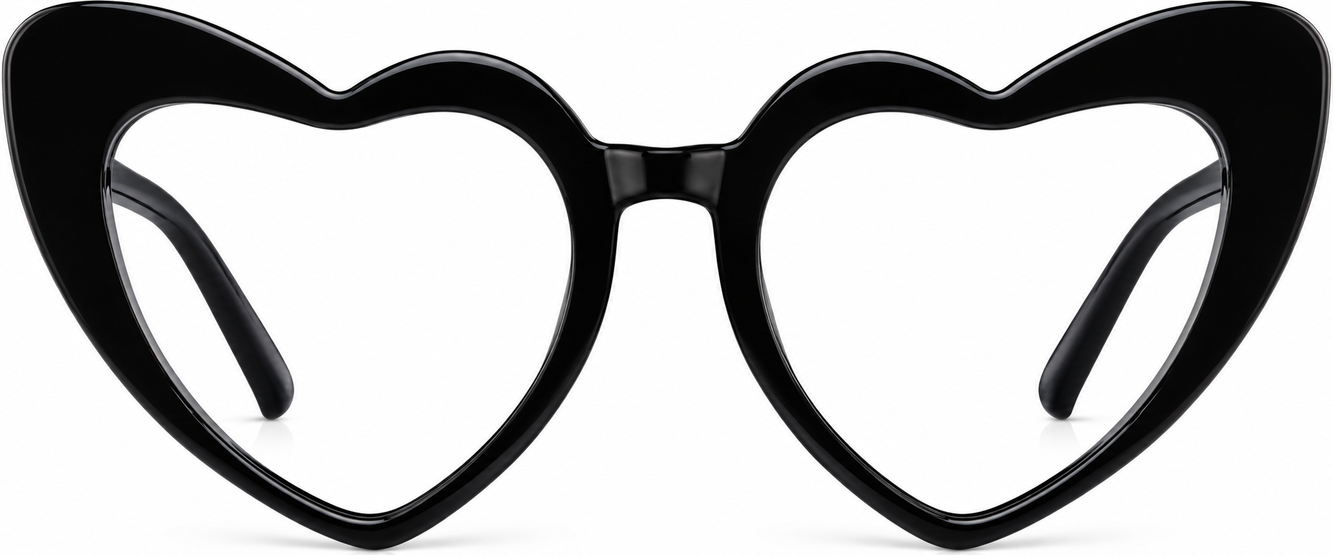 Black Heart-Shaped Glasses · Black · reference