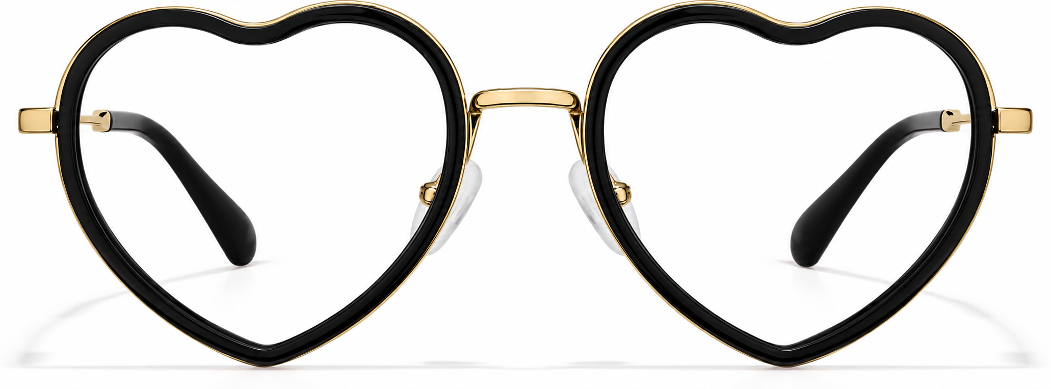 Black Heart-Shaped Glasses · Black · reference