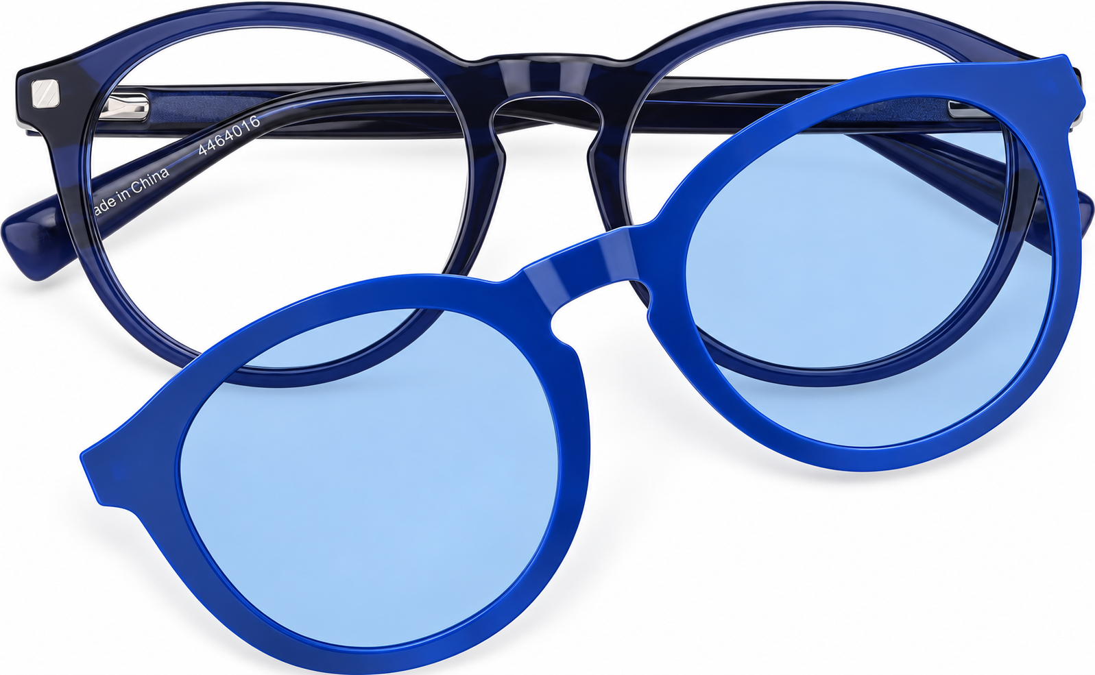 Blue Polarized Round Magnetic Clip-on Glasses · Blue · reference