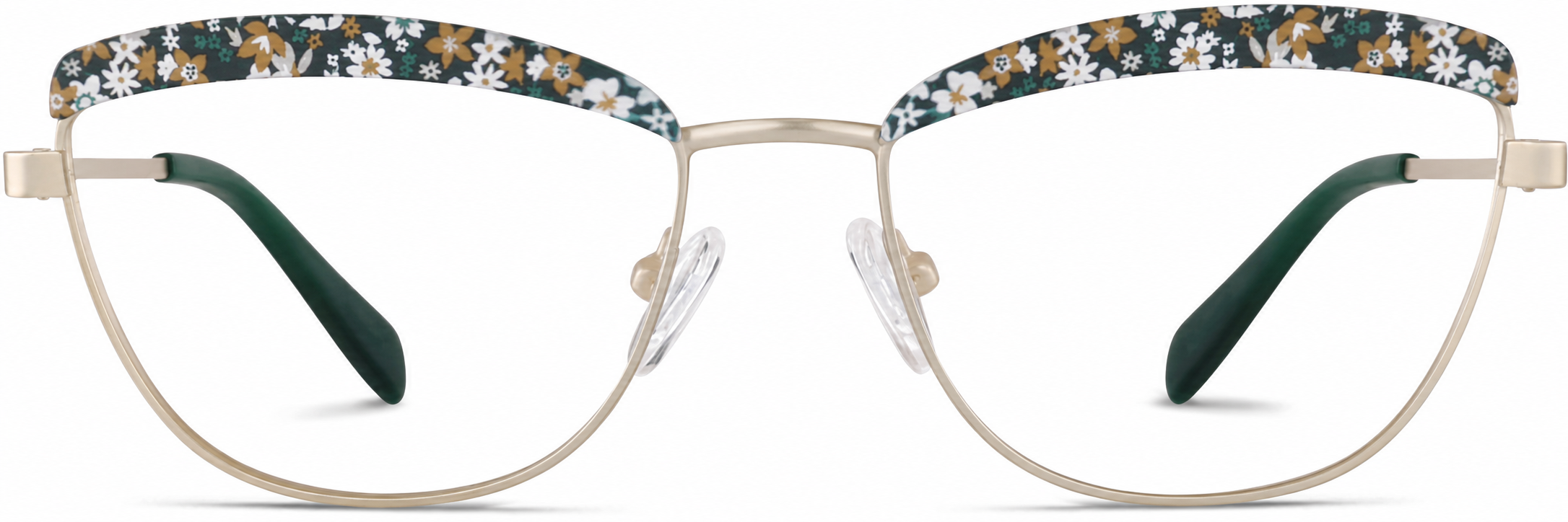 Green/ Gold Cat-Eye Glasses · Green/ Gold · reference