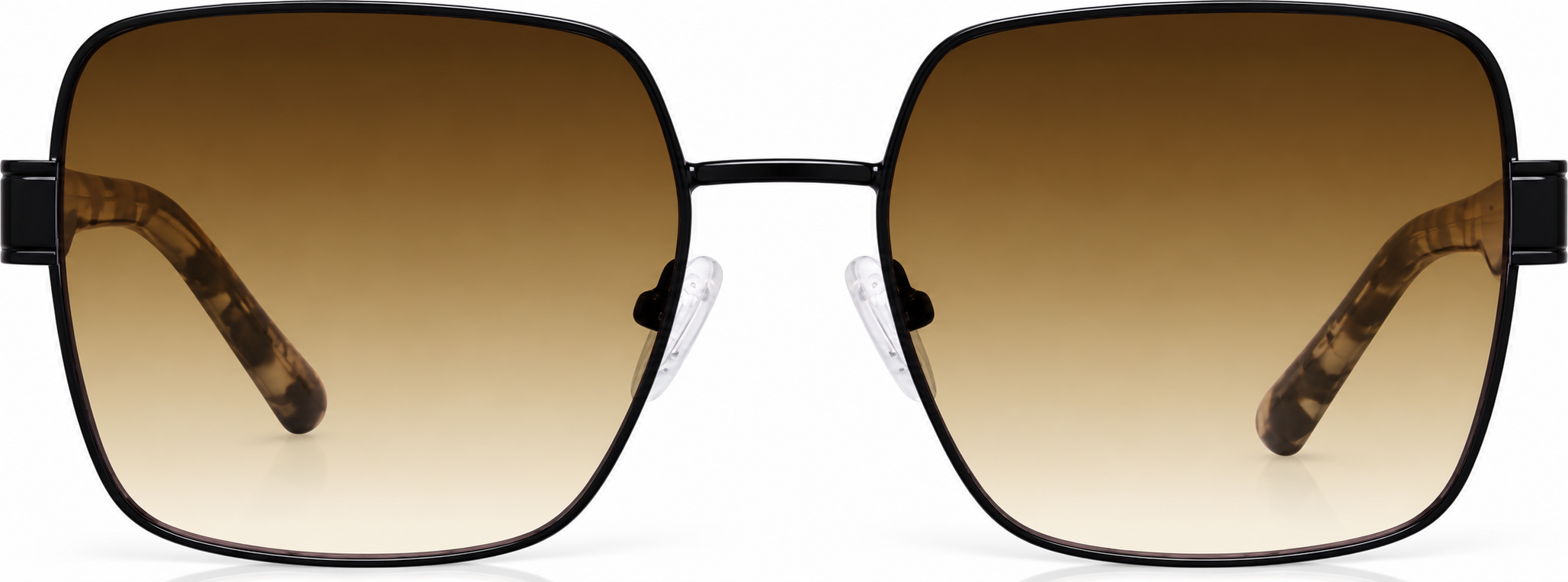Black/Amber Square Sunglasses · Black/Amber · reference