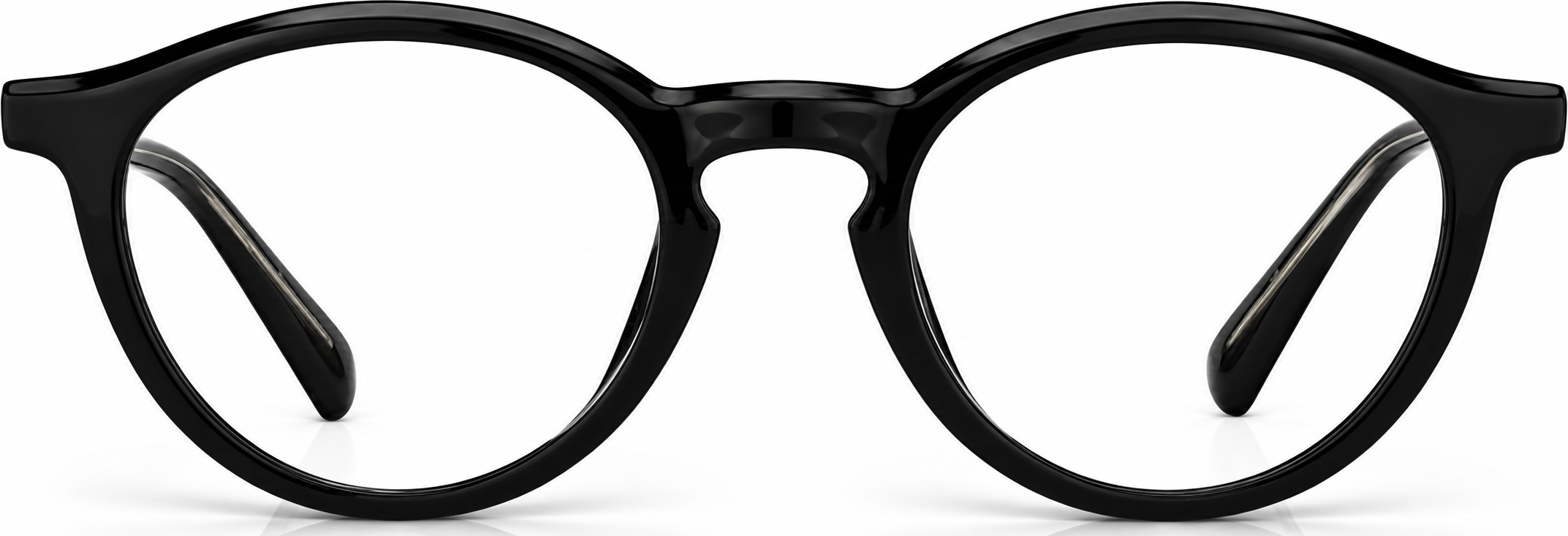 Black Round Glasses · Black · reference