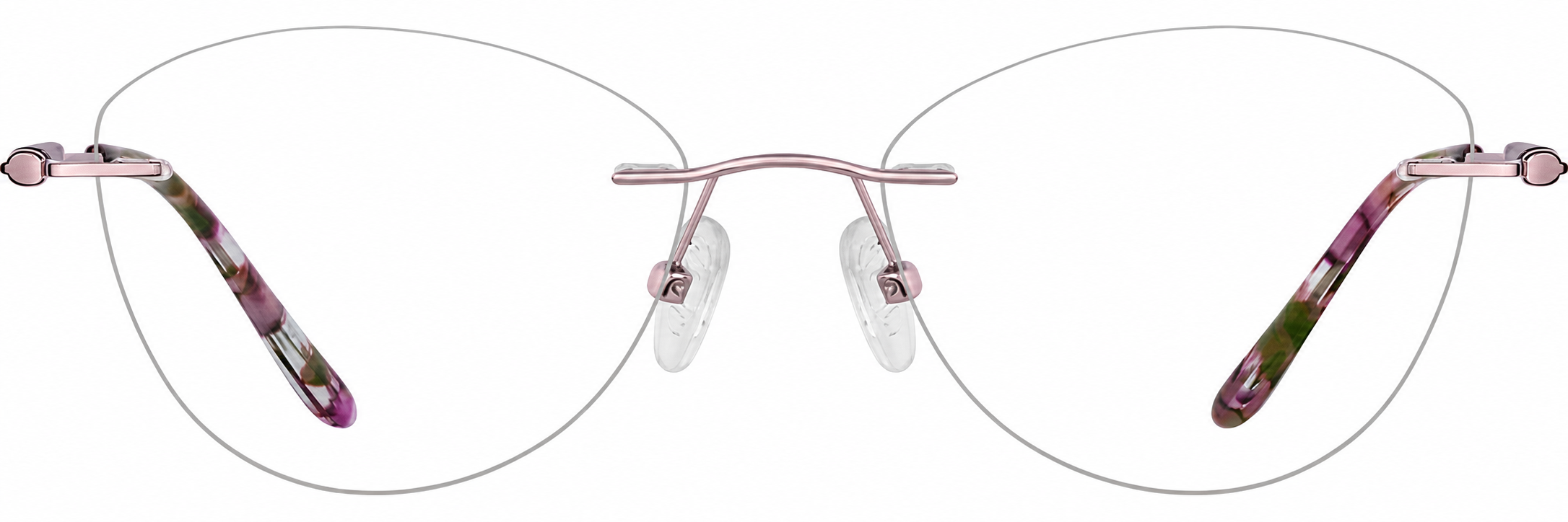 Pink Customizable Rimless Glasses · Pink · reference