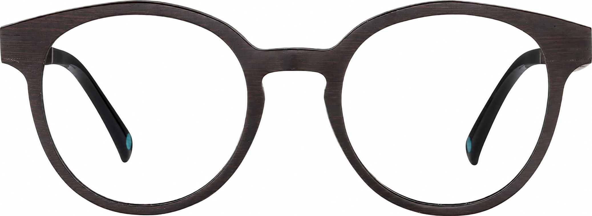 Ebony Stain Round Wooden Glasses · Ebony Stain · reference