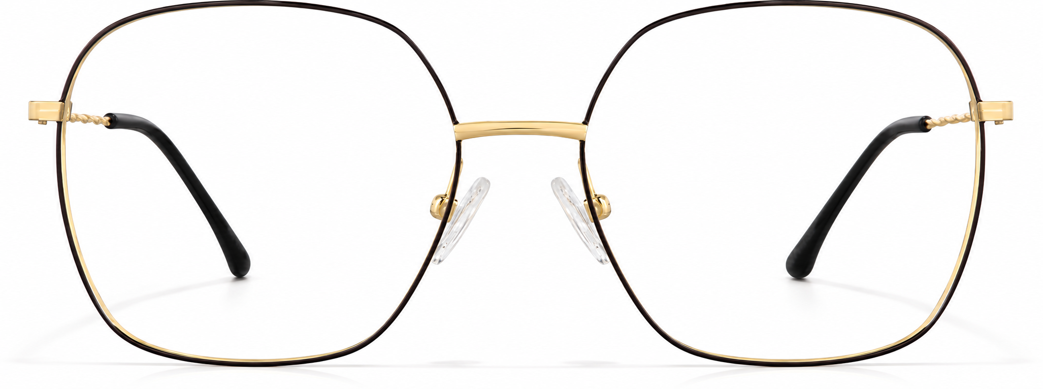 Black/Gold Square Glasses · Black/Gold · reference