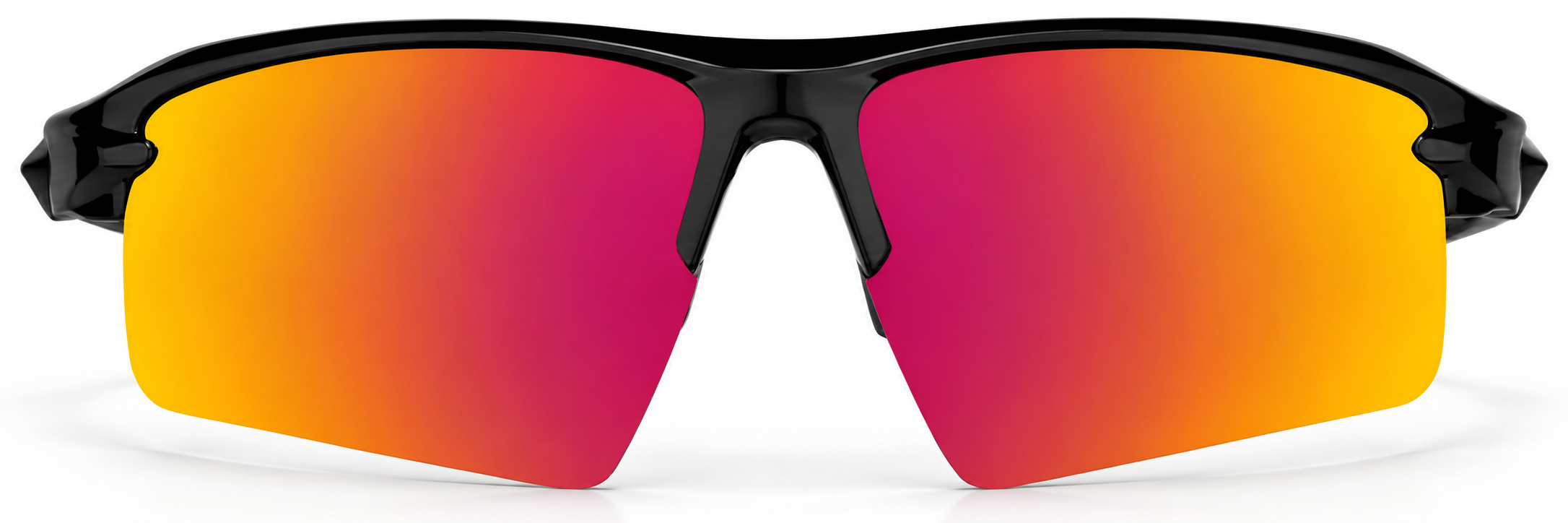 Black with Flame Mirror Wrap-Around Sports Sunglasses · Black with Flame Mirror · reference
